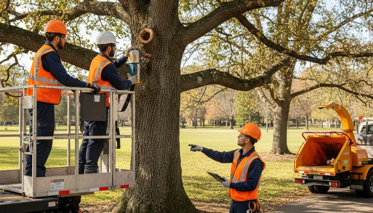 Worcester, MA arborist treating tree disease to protect trees from fungal infection and decay