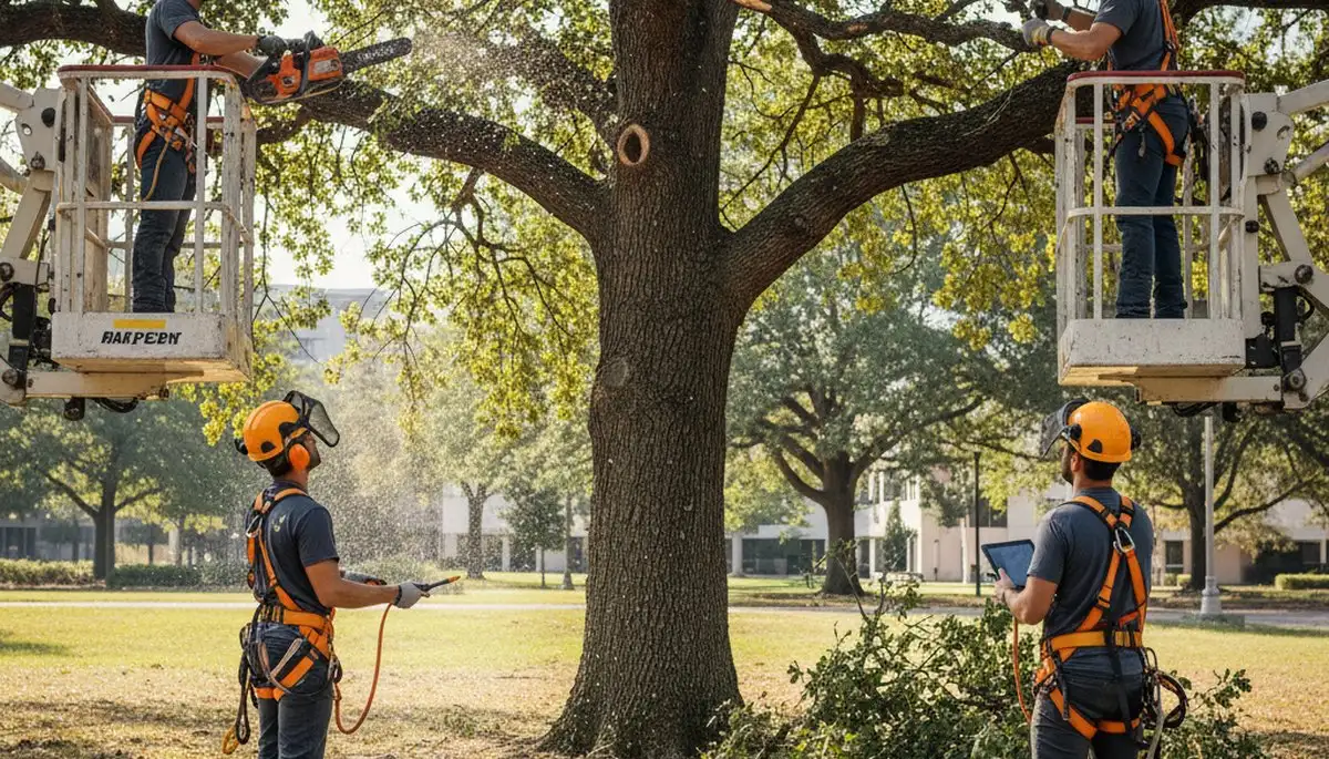 Worcester, MA arborist inspecting trees for disease treatment and decay prevention