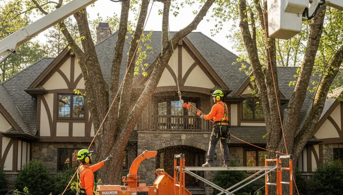 Tree service crew providing professional tree removal in Worcester, MA