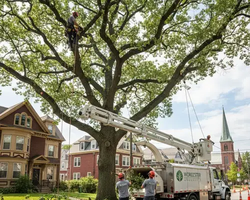 Tree trimming service for Worcester, MA mature tree canopy by Tree Removal Worcester MA